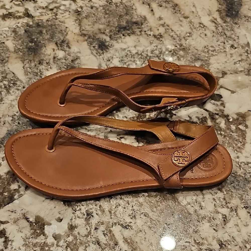 Tory Burch Tan Leather Sandals - Picture 3 of 5